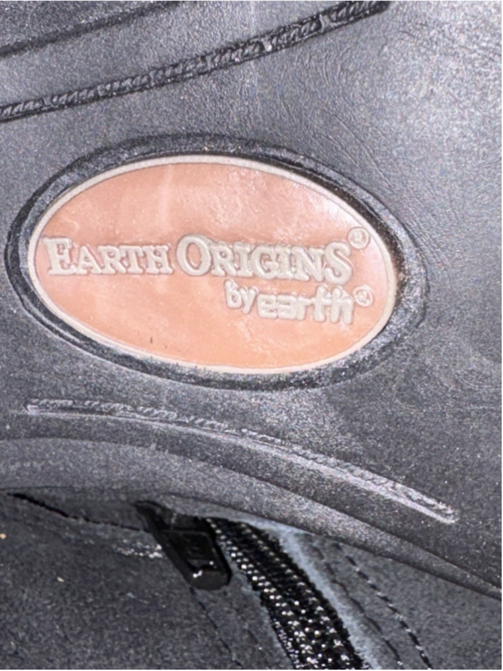 Size 10 Woman’s Ankle Boot-suede- W/buckle & Zipper-black-Earth Origins Brand - Picture 3 of 6